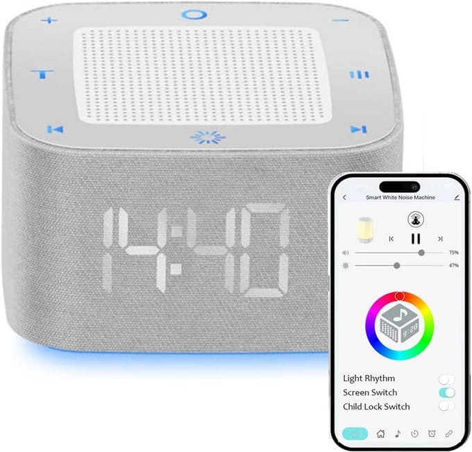Draagbare White Noise Machine voor Baby's met 32 Geluiden en Timer