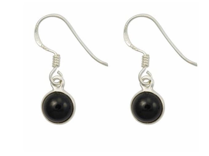 Zilveren oorbellen Onyx 925 zilver (incl. oorbel stoppers)