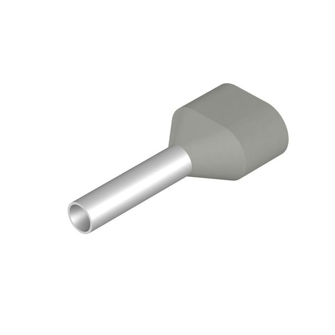 Weidmüller 9037410000 Dubbele adereindhulzen 0.75 mm² Deels geïsoleerd Grijs 500 stuk(s)
