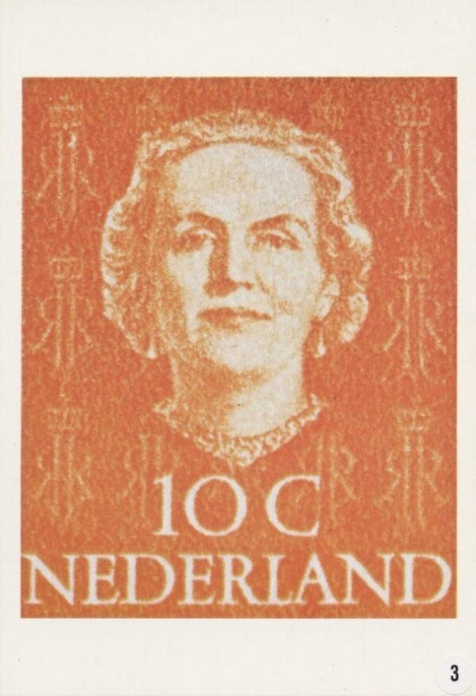 Briefkaart met afbeelding Koningin Juliana postzegel