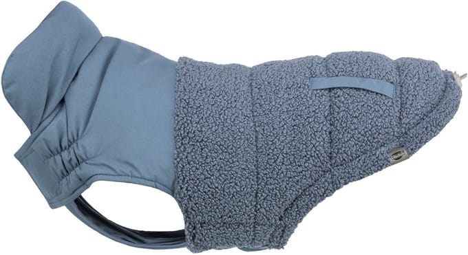 Hondenjas Trixie - Ajou Blauw 18cm - Warme Polyester, Verstelbare Borstflap, Modieuze Sierzakken