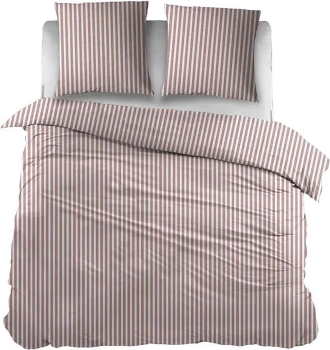 Sleepnight Dekbedovertrek Flanel Iris Roze - 240 x 200/220 cm + 2 kussenslopen - [Roze]