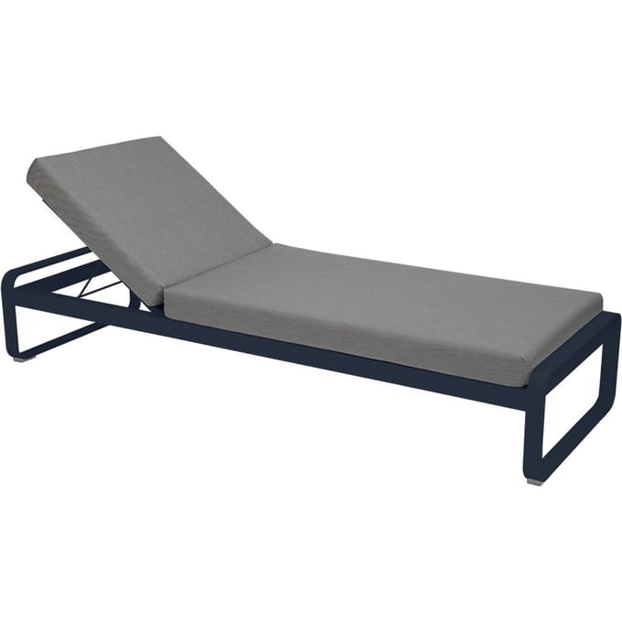 Fermob BELLEVIE Komfort - Ligbed - 92 abyssblauw - 79 Flanelgrijs