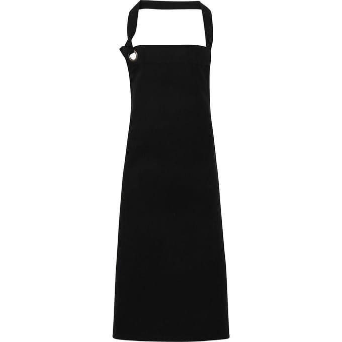 Premier Unisex Calibre Heavy Cotton Canvas Bib Apron (Zwart)
