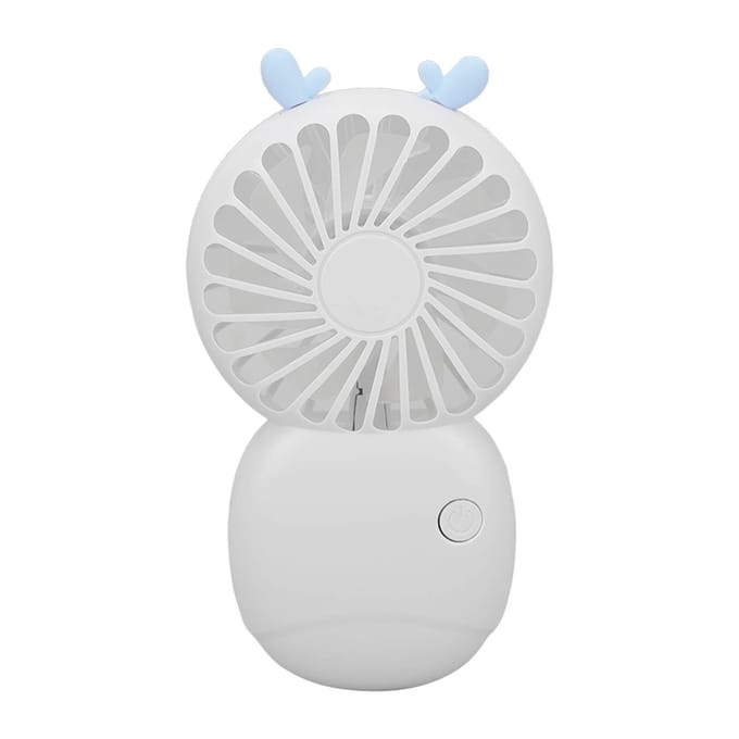 Mini Draagbare Zakventilator USB Oplaadbaar Handheld Ventilator Snelheid Instelbaar Kleine Bureau Cartoon Wit white
