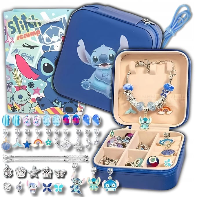 Kit de Perles et Broderie Lilo pour la Création de Bijoux, Bracelets et Modes