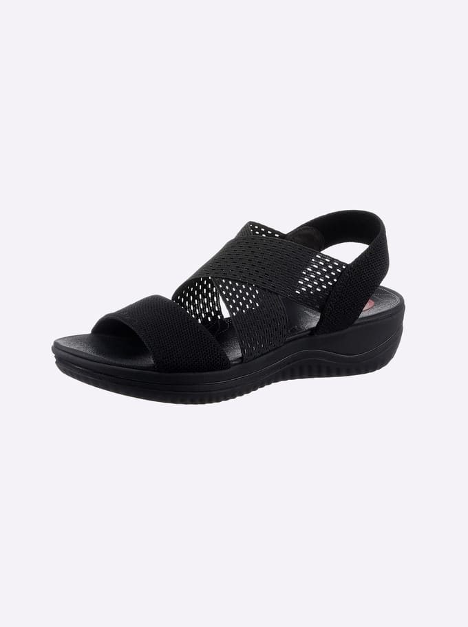 Jana Dames Sandaal - 28768-001 Zwart - Wijdte H - Maat 37
