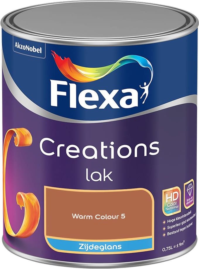 Flexa - Creations Lak Zijdeglans - Warm Colour 5 - Mengverf - 750 Ml