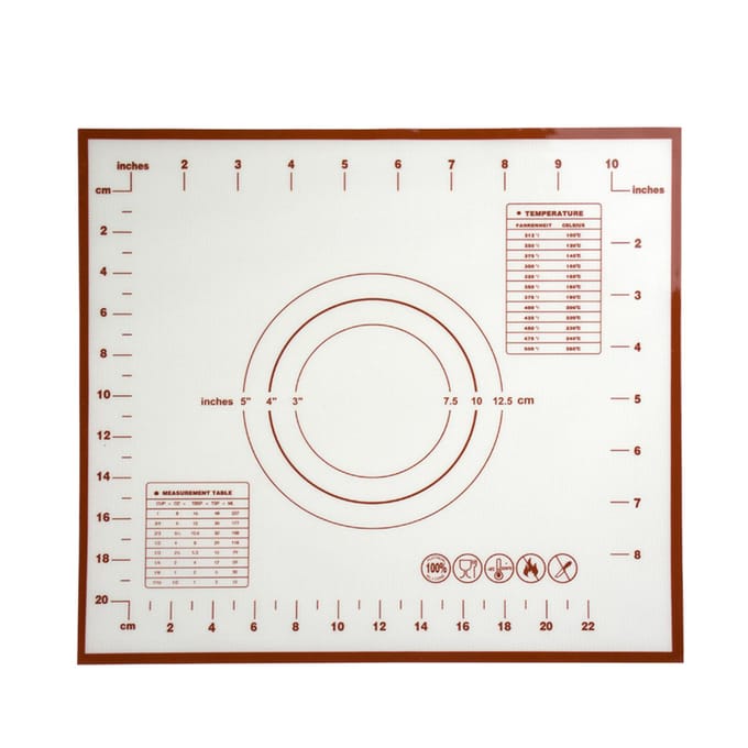 Tapis de Pâtisserie Antiadhésif en Silicone Réutilisable Pétrissage Épaissir Planche à Pâtisserie Tapis à Pâte Purplish Red white
