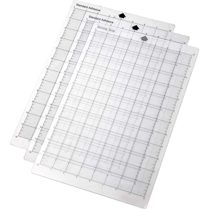 Tapis de coupe de remplacement Tapis adhésif transparent avec grille de mesure 8 par 12 pouces pour Silhouette Cameo Explore Plotter 3PCS