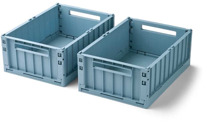 Liewood Opvouwbaar Kratje Weston Medium Beach Blue (set van 2)