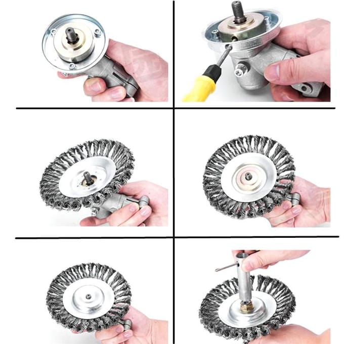 Powermat Serie - Staalborstel - 20 cm - Hoge Snelheid - Stalen Draden