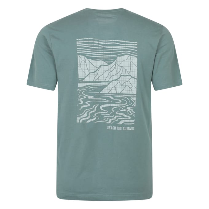 Mountain Warehouse Heren Reach The Summit Graphic T-Shirt (Groen)