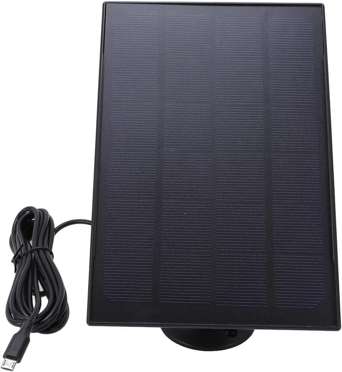 Zonnepaneel - Zonneoplader - Camera opladen - IP66 waterdicht - 8W - Zwart
