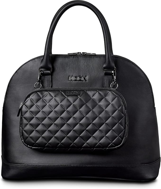 Modieuze en praktische luiertas met losse clutch zwart