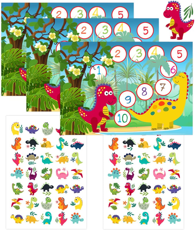 Beloningssysteem Dino - Zindelijkheidstraining en Potjestraining met Beloningsstickers
