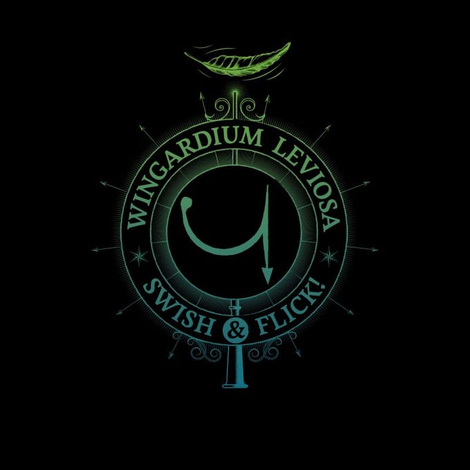 Harry Potter Wingardium Leviosa t-shirt - Zwart - M