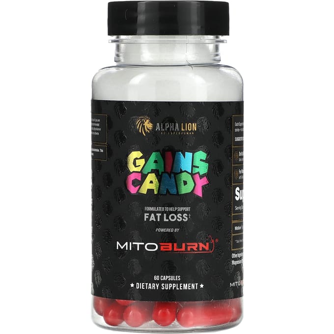 ALPHA LION, Gain Candy, MitoBurn, 60 capsules