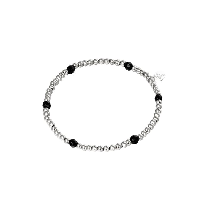 Armband Diamond Beads - Yehwang - Kralenarmband - One size - Zilver