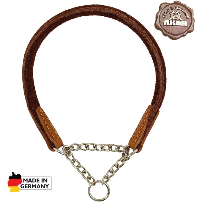 Yakhuiden Hondenhalsband van Velvet Leder Akah