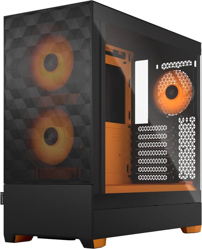 Computer Behuizing - Mid Tower - Componenten Beschermen - Gehard Glas Paneel - ATX mATX Mini ITX - Oranje