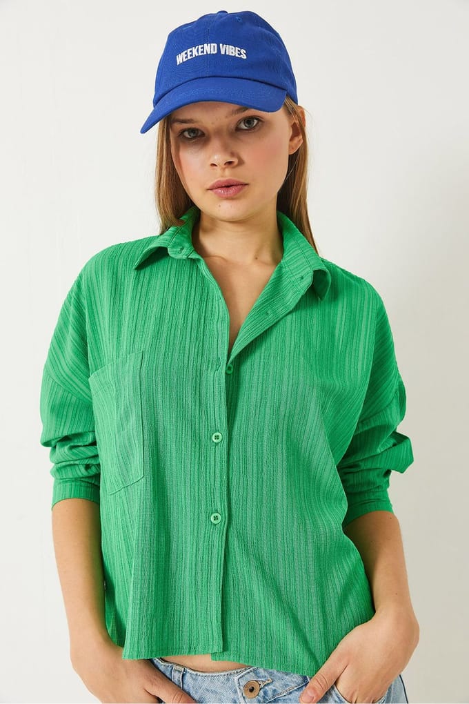 Comfortabele Lange Mouwen Shirt met Zak