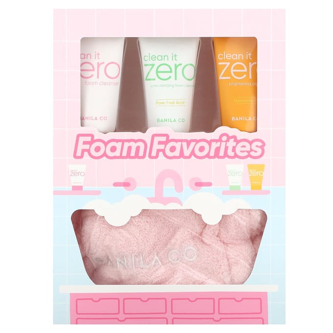 Banila Co, Clean It Zero, Favorite Pom Poms, Set of 4 white