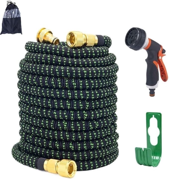 Uittrekbare Tuinslang - Flexibele Waterslang - Tuin Bewatering - Compact Opbergbaar - Tot 30 Meter - Met Spuitpistool