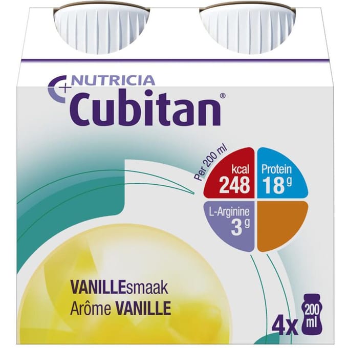 Cubitan Vanillesmaak 4x200 Drinkbaar voedsel