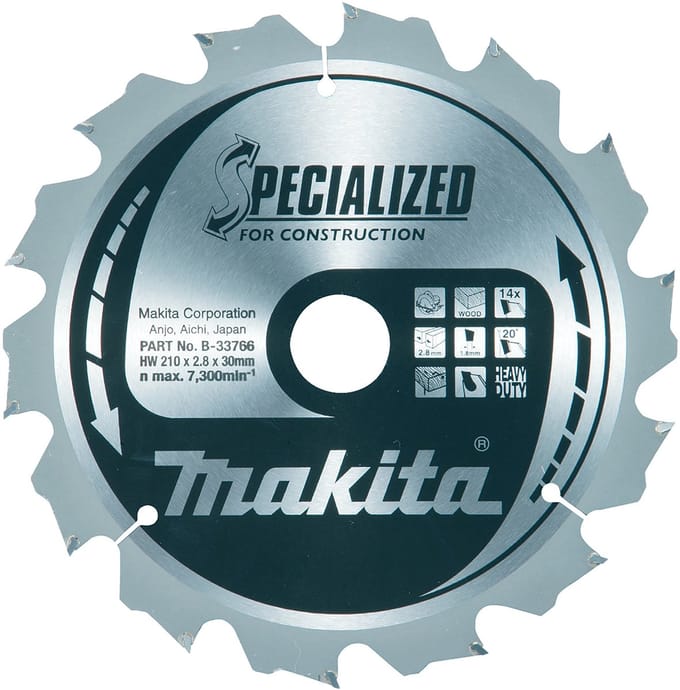 Makita SPECIALIZED Zaagblad 210x30x14Z B-33766