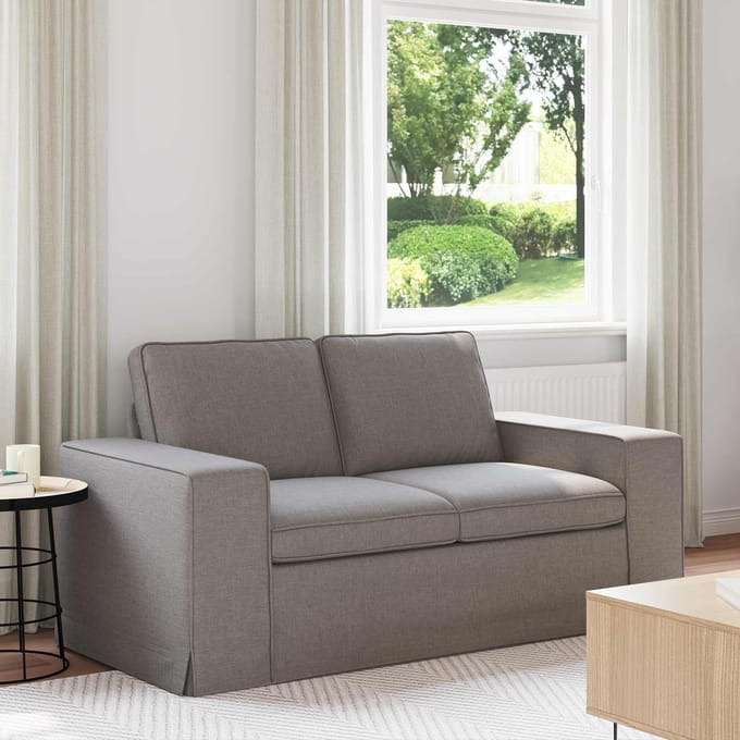 vidaXL - Bank - Taupe - 162 - x - 80 - x - 82 - cm - Stof