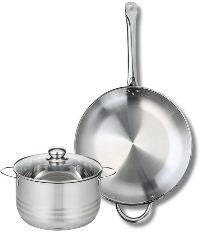 Set van 1 Koekenpan 32 cm en 1 braadpan 20 cm Elo Profi Brillant