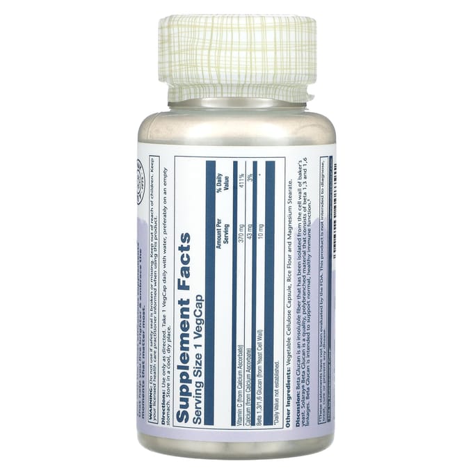 Bèta-glucaan met Vitamine C, 60 Plantaardige Capsules