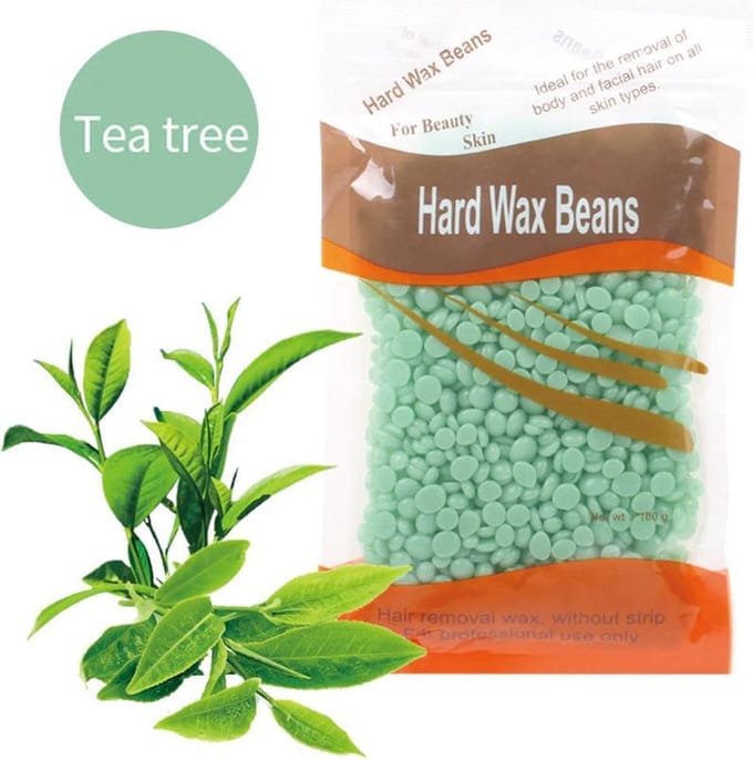 DW4Trading Hard wax beans 100 gr ontharen harsen lichaam gezicht spatels Tea Tree