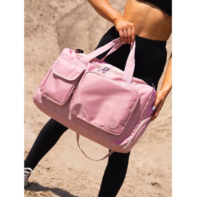 Peterson Weekendtas - Polyester - Roze - Met Buitenzakken