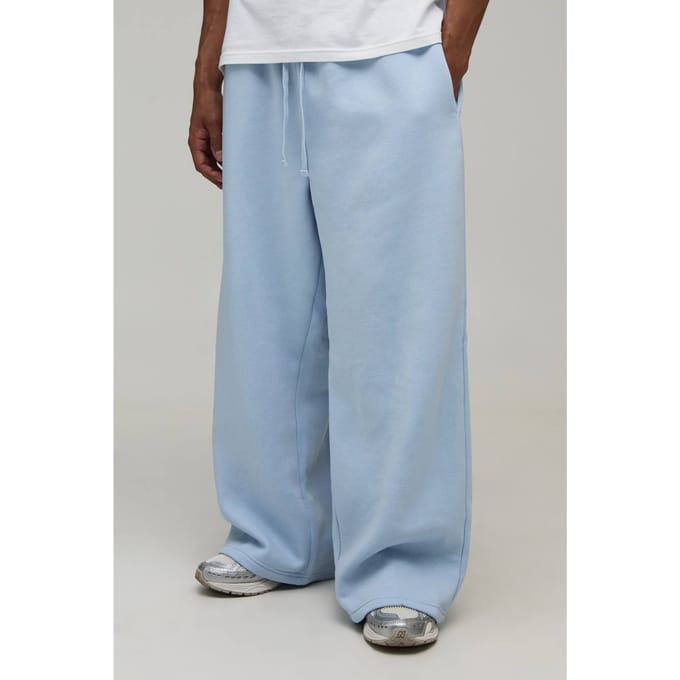 Essentiële Extreme Wijde Pijpen Joggingbroek | Light Blue | Size Medium