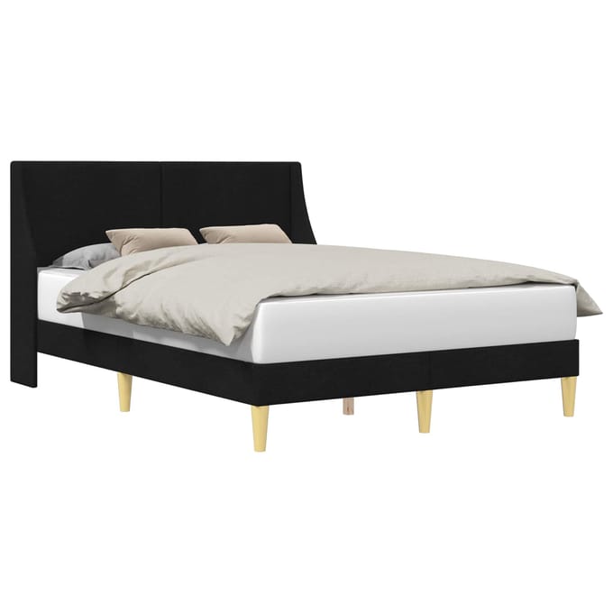 vidaXL - Bedframe - Effen - met - hoofdeinde - verbindingplaat