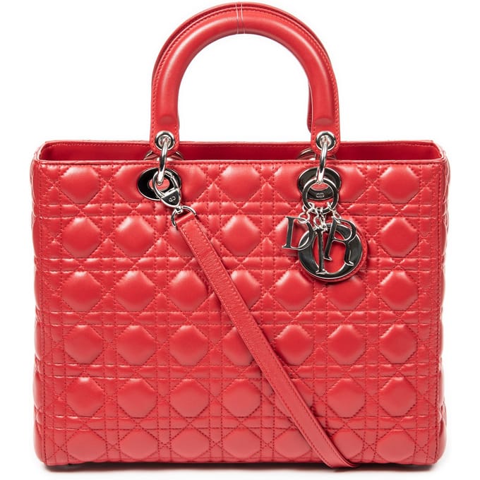 Large Lady Dior Zip  Schoudertas
