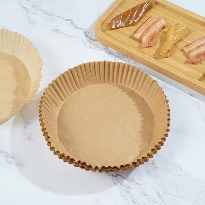 50 STUKS 16cm Airfryer Bakpapier Borden bruin