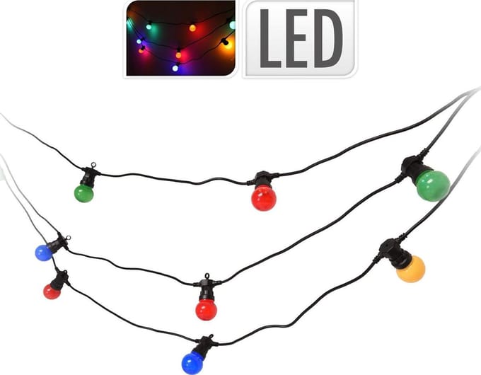 Feestverlichting 10 gekleurde LED-lampen - 8 lichtfuncties