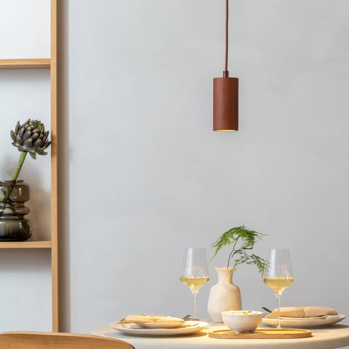 GOOD & MOJO hanglamp Java, bruin, bamboe, GU10