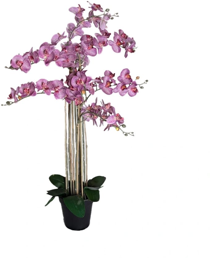 Kunst Phalaenopsis Orchidee In Pot 110 cm - Tiger Cerise
