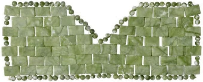 Jade Oogmasker - Koude Therapie - Ontspanning Ogen - Natuursteen - 24 cm - Groen