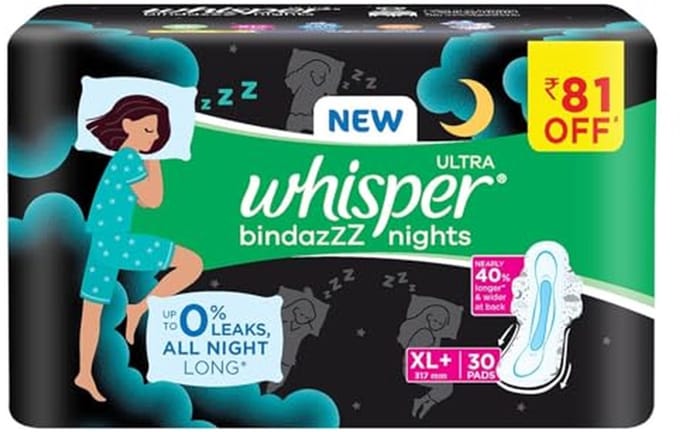 Ultra Overnight Sanitairy Napkins met Wings - 30 Stuks (XL Plus)