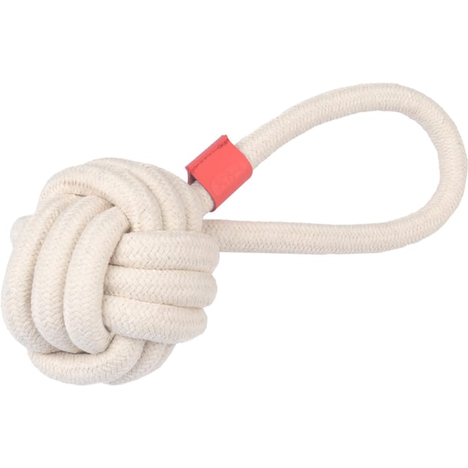 TIAKI Hondenspeelgoed Touwbal met Handvat 23xØ8,3cm