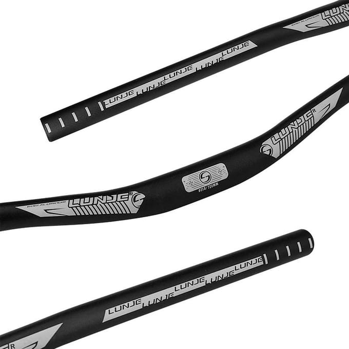 Fietsstuur Fiets Aluminiumlegering Stuur MTB Extra Lang Stuur Riser Bar 31.8x720mm black