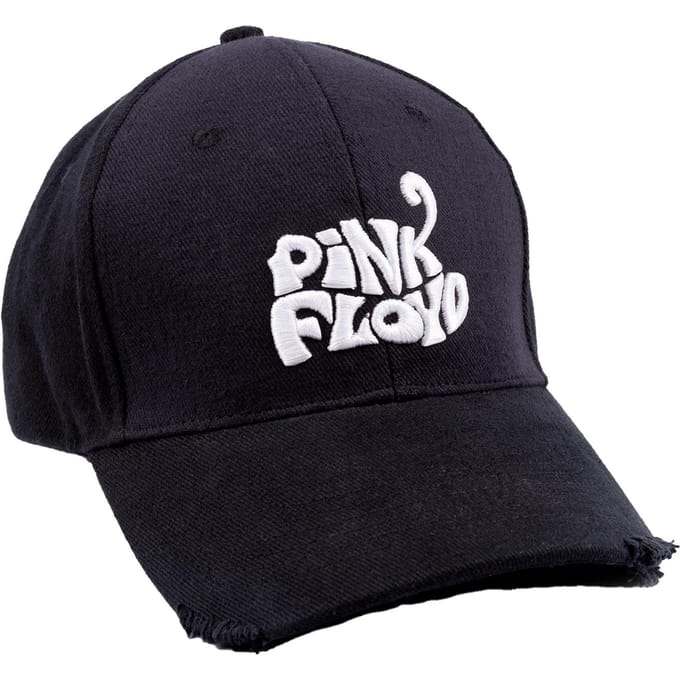 Pink Floyd Unisex Adult Logo Frayed Edge Cap One Size blanc/noir