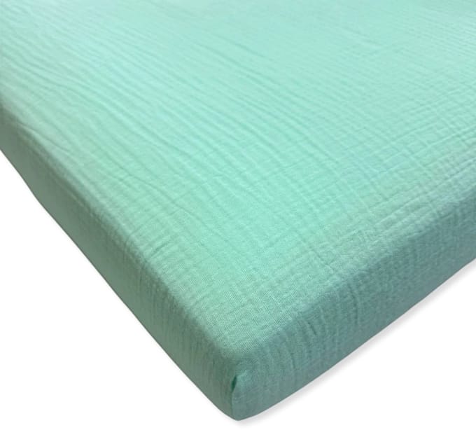 Dartomik - Muslin Hoeslaken met Elastiek - 90x50 cm - Mint