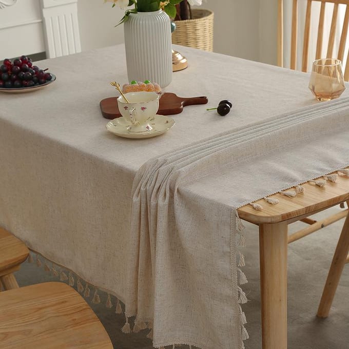 Tafelkleed Katoen en linnen Tafelkleed voor tafel Tafelkleed Touw Kant Rechthoekig tafelkleed tapete Tafelkleed mantel de mesa 150X220cm