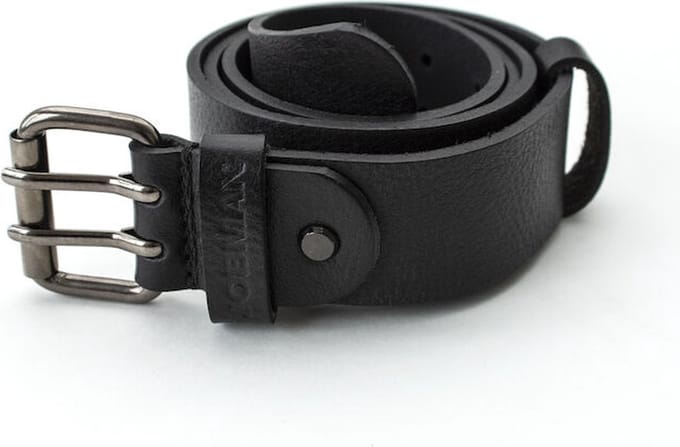 Jobman 9307 Leather belt 65930784 - Zwart - 90 Cm